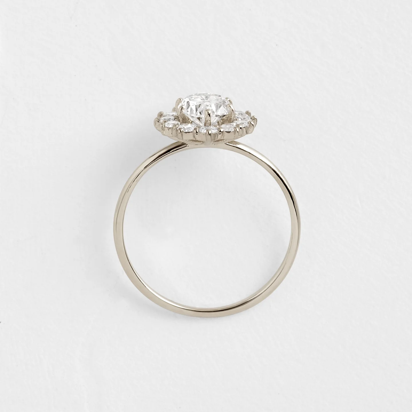 Oval Cut Moissanite Halo Setting Engagement Ring  customdiamjewel   