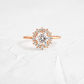 Classic Round Cut Moissanite Halo Setting Ring  customdiamjewel Sterling Silver Rose Gold VVS-EF