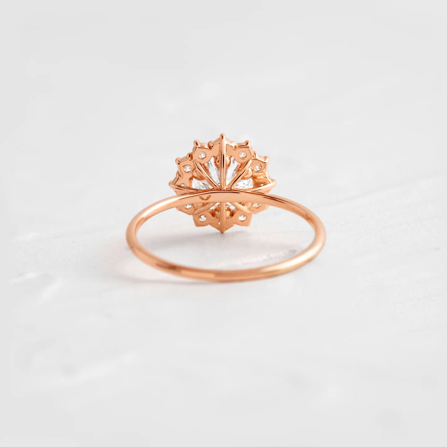 Classic Round Cut Moissanite Halo Setting Ring  customdiamjewel   