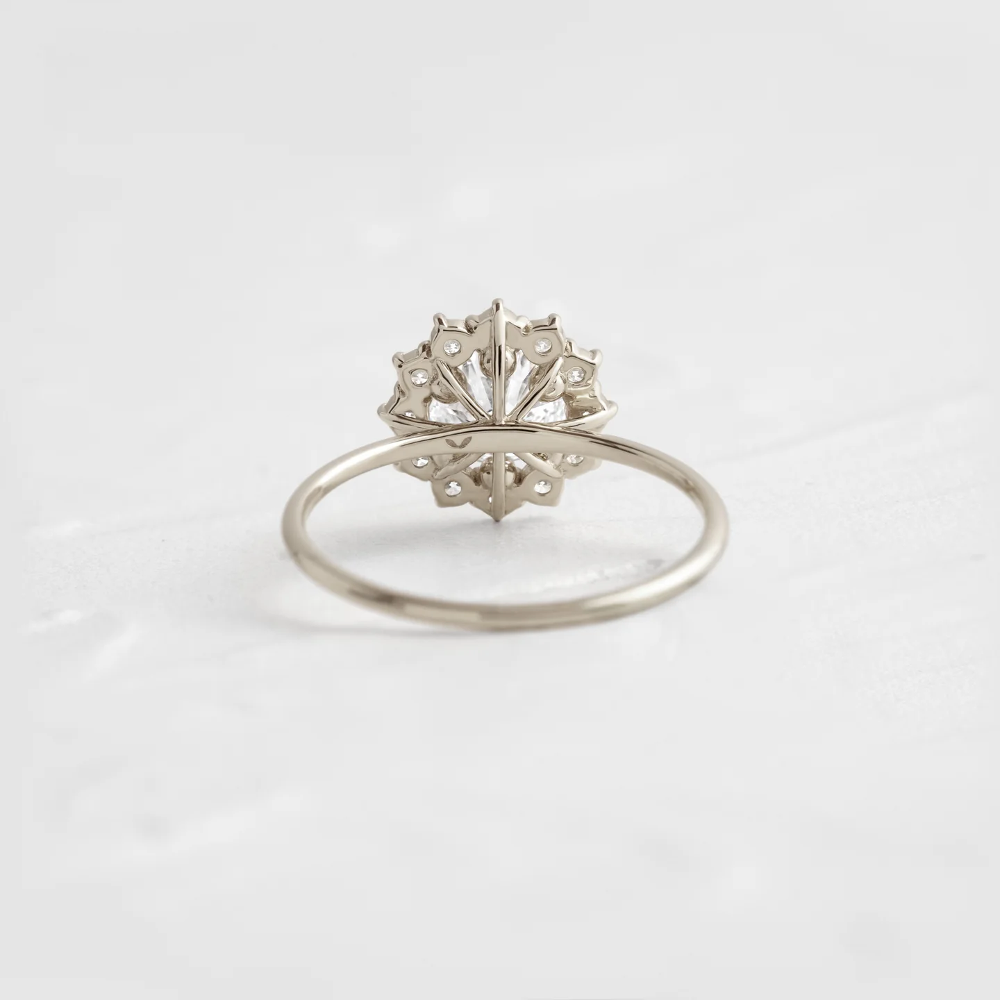 Classic Round Cut Moissanite Halo Setting Ring  customdiamjewel   