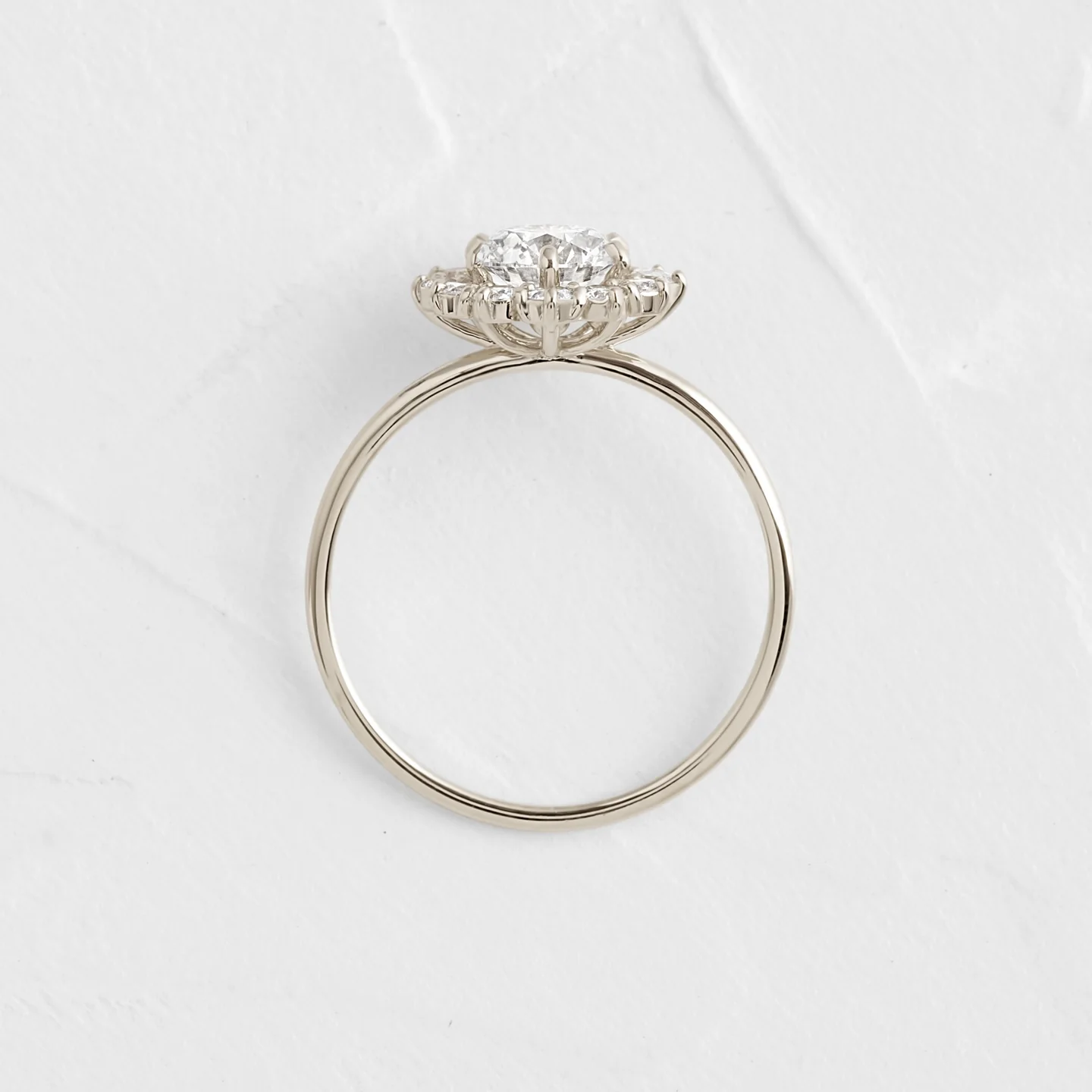 Classic Round Cut Moissanite Halo Setting Ring  customdiamjewel   