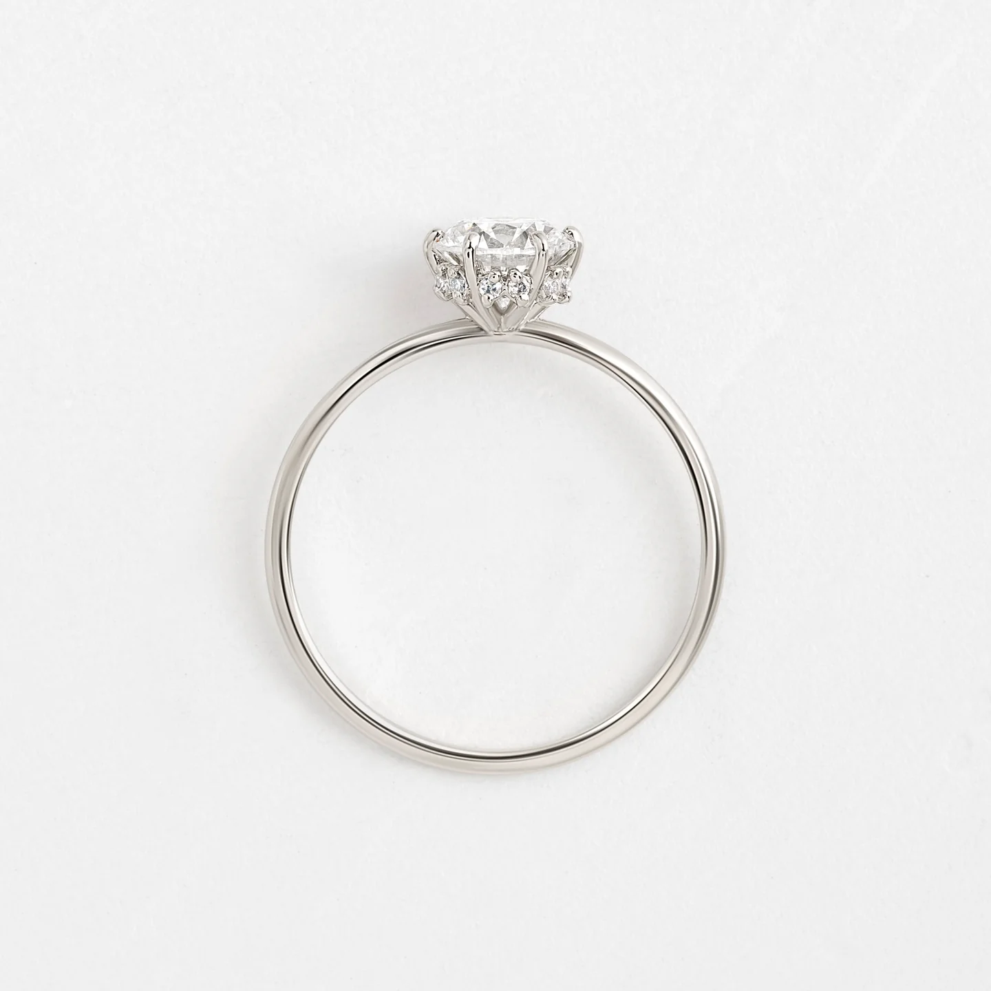 0.8CTW Round Six Prong Moissanite Engagement Ring  customdiamjewel   