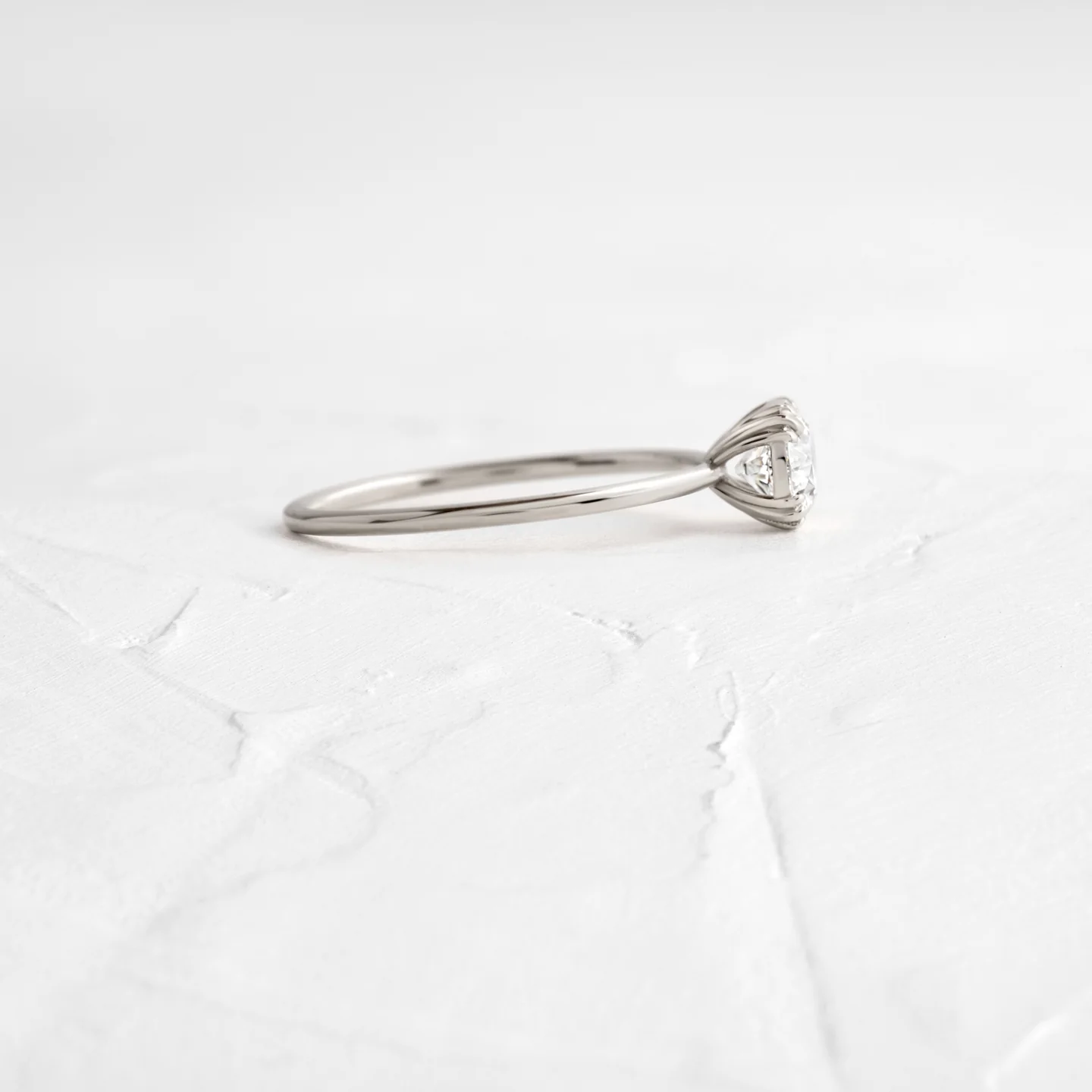 0.7CTW Vintage Prongs Round Cut Moissanite Ring  customdiamjewel   