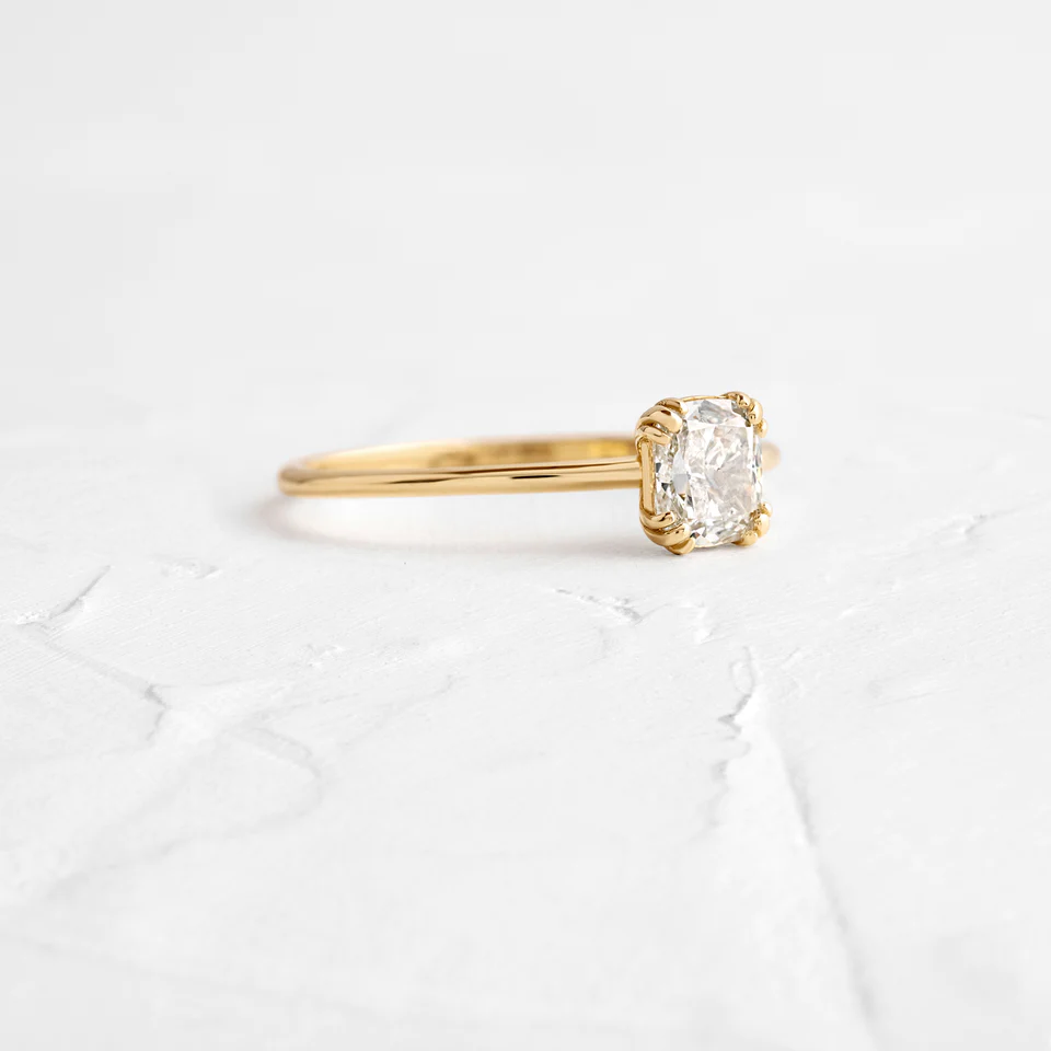 0.50CT Cushion Cut Moissanite Solitaire Ring  customdiamjewel   
