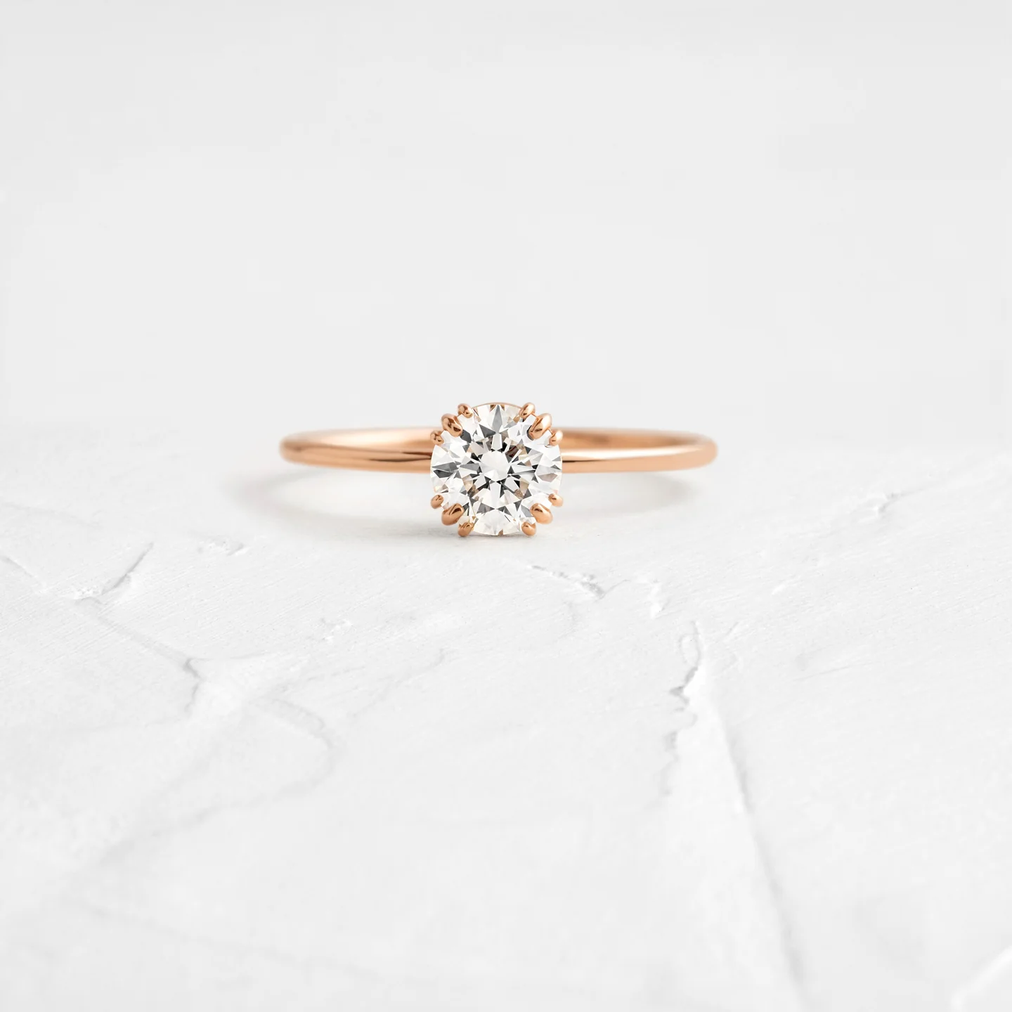 0.72CTW Round Cut Diamond Moissanite Wedding Ring  customdiamjewel   