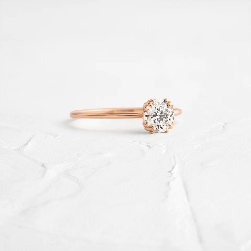 0.72CTW Round Cut Diamond Moissanite Wedding Ring  customdiamjewel   