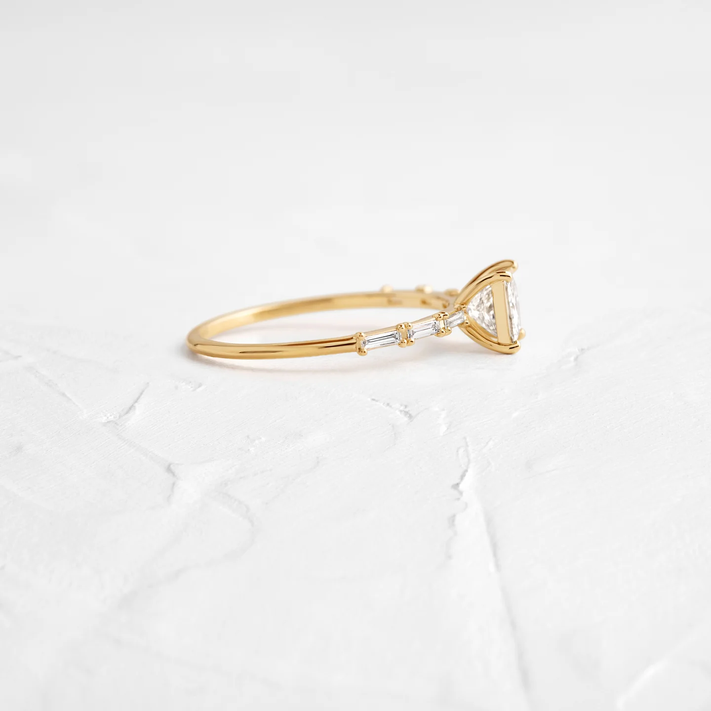 Baguette And Princess Cut Moissanite Wedding Ring  customdiamjewel   