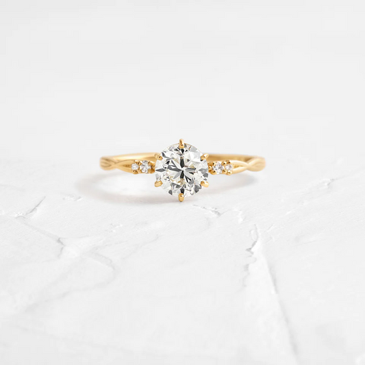 0.9CTW Round Cut Moissanite 5 Stone Wedding Ring  customdiamjewel   