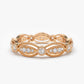 0.48CTW Natural Diamond 14k Vintage Art Deco Diamond Wedding Band  customdiamjewel 10 KT Solid Gold Rose Gold VVS-EF