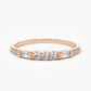 0.23CTW 14k Solid Gold Baguette Cut Natural Diamond Wedding Band  customdiamjewel 10 KT Solid Gold Rose Gold VVS-EF