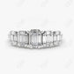 0.71CTW Lab Grown Baguette Diamond Wedding Band  customdiamjewel Sterling Silver White Gold VVS-EF