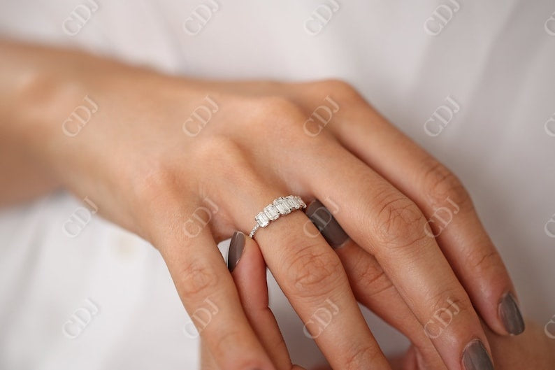 0.71CTW Lab Grown Baguette Diamond Wedding Band  customdiamjewel   
