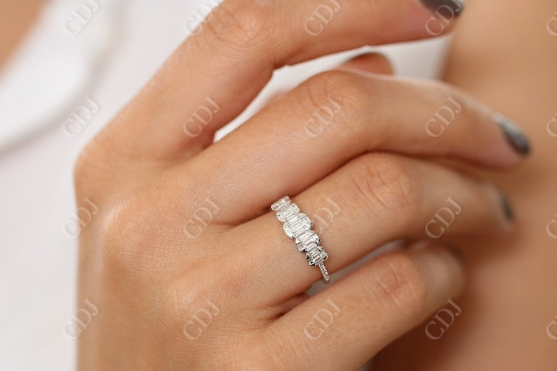 0.71CTW Lab Grown Baguette Diamond Wedding Band  customdiamjewel   