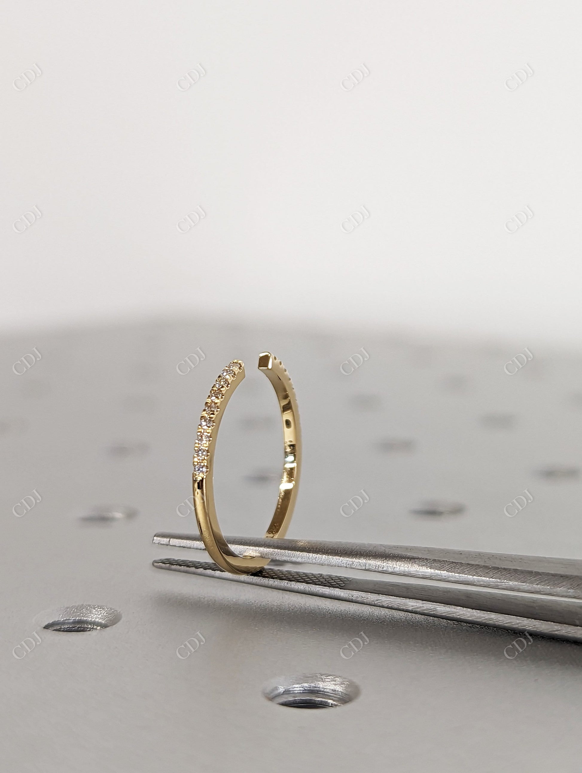 0.10CTW Round Lab Grown Diamond Open Minimalist Ring  customdiamjewel   
