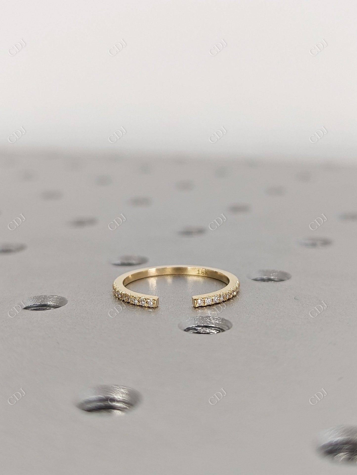 0.10CTW Round Lab Grown Diamond Open Minimalist Ring  customdiamjewel   
