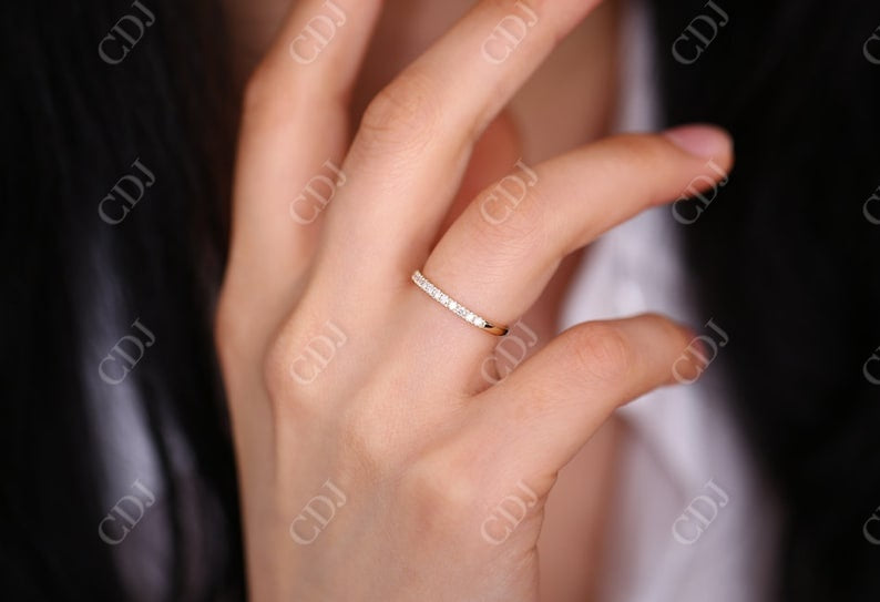 0.33CTW Lab Grown Half Eternity Diamond Wedding Band  customdiamjewel   