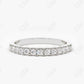 0.33CTW Lab Grown Half Eternity Diamond Wedding Band  customdiamjewel Sterling Silver White Gold VVS-EF