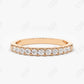0.33CTW Lab Grown Half Eternity Diamond Wedding Band  customdiamjewel Sterling Silver Rose Gold VVS-EF