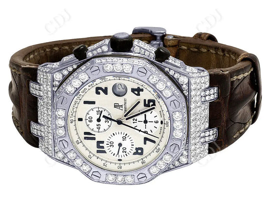 Fully Ice Out Handmade AP Lab Diamond Watch For Men customdiamjewel