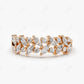 0.50CTW Marquise And Round Cut Natural Diamond Wedding Band  customdiamjewel 10KT Rose Gold VVS-EF