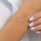 Tiny Natural Diamond 14K Gold Cross Bracelet  customdiamjewel   