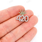 Weed Leaf 420 Diamond Hip Hop Pendant customdiamjewel
