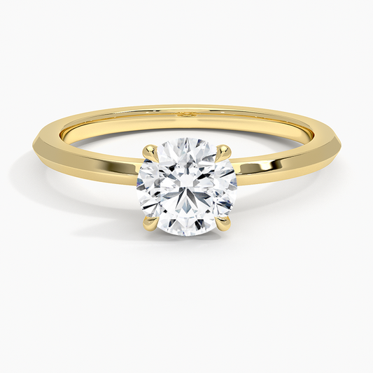 2CT Lab Grown Diamond Solitaire Engagement Ring  customdiamjewel Sterling Silver Yellow Gold VVS-EF