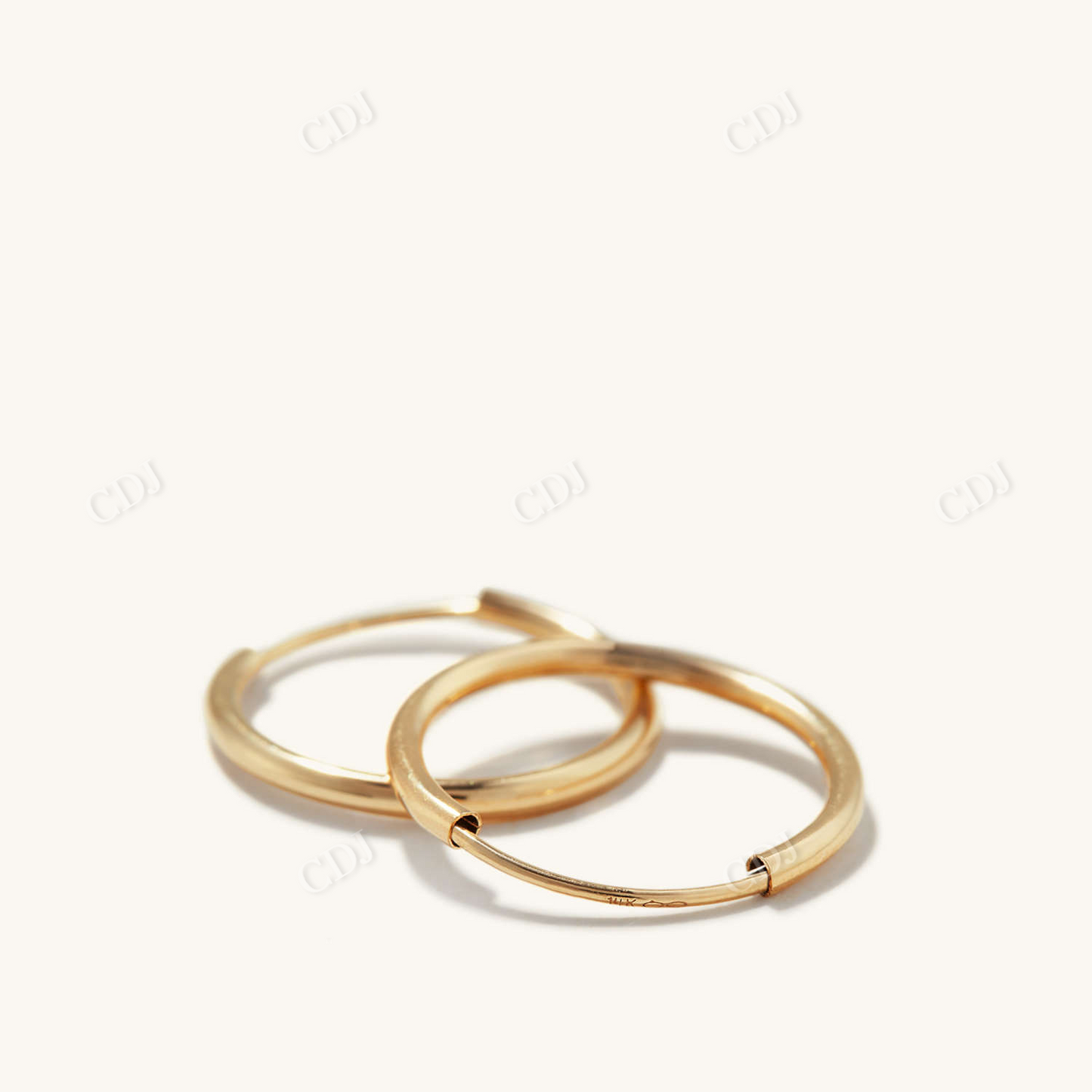 14K Solid Gold Small Hoops Earrings