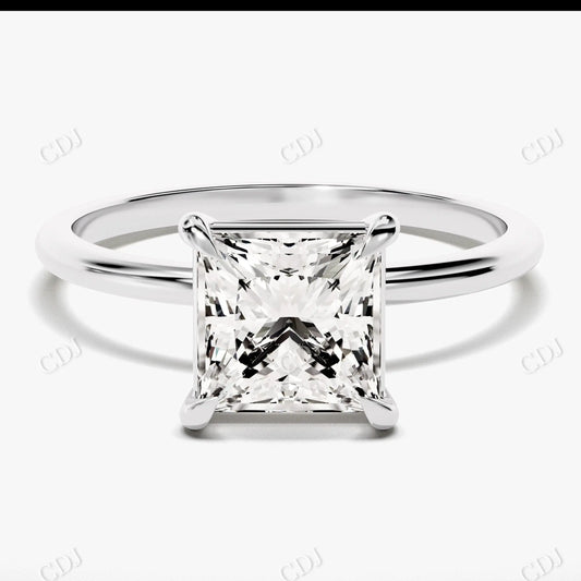 1.5 CT Princess Cut 4 Prong Solitaire Moissanite Ring  customdiamjewel 10KT White Gold VVS-EF