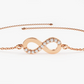 14k Gold Moissanite Infinity Bracelet  customdiamjewel Sterling Silver Rose Gold VVS-EF