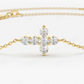 0.21CTW Moissanite Mini Cross Diamond Bracelet  customdiamjewel   