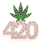 Weed Leaf 420 Diamond Hip Hop Pendant customdiamjewel
