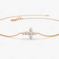 0.21CTW Moissanite Mini Cross Diamond Bracelet  customdiamjewel Sterling Silver Rose Gold VVS-EF