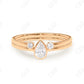 0.31CTW Lab Grown Pear Shaped Diamond Wedding Ring Set  customdiamjewel Sterling Silver Rose Gold VVS-EF
