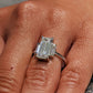 3.60CTW Emerald Cut Three Stone Moissanite Engagement Ring