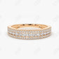 0.61CTW Lab Grown Half Eternity Round Brilliant Wedding Band  customdiamjewel Sterling Silver Rose Gold VVS-EF