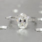 2.15CTW Oval Cut Moissanite Engagement Ring