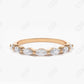 0.56CTW Lab Grown Marquise Diamond Wedding Band  customdiamjewel Sterling Silver Rose Gold VVS-EF