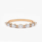 0.56CTW Marquise Cut Natural Diamond Solid Gold Half Eternity Band  customdiamjewel 10 KT Solid Gold Rose Gold VVS-EF