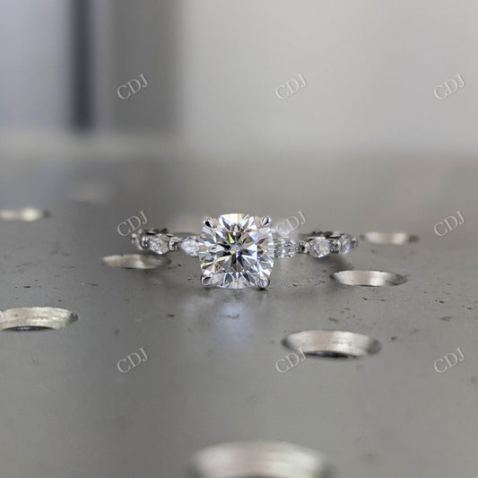 2.80CTW Cushion Cut Moissanite Engagement Ring  customdiamjewel 10KT White Gold VVS-EF