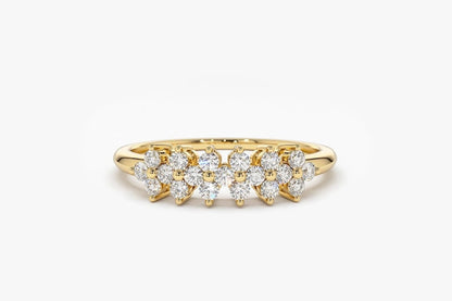 0.57CTW Natural Floral Diamond Solid Gold Antique Engagement Ring  customdiamjewel 10 KT Solid Gold Yellow Gold VVS-EF