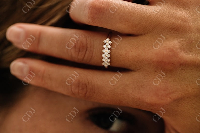 0.57CTW Lab Grown Cluster Diamond Wedding Band  customdiamjewel   