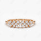 0.57CTW Lab Grown Cluster Diamond Wedding Band  customdiamjewel Sterling Silver Rose Gold VVS-EF