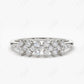 0.57CTW Lab Grown Cluster Diamond Wedding Band  customdiamjewel Sterling Silver White Gold VVS-EF