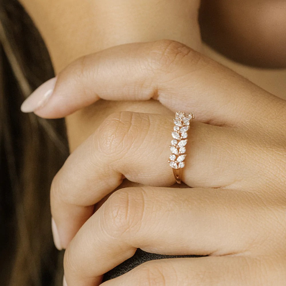 0.50CTW Marquise Cut Diamond Wedding Ring