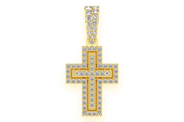 0.35CTW Border Cross Diamond Pendant  customdiamjewel   
