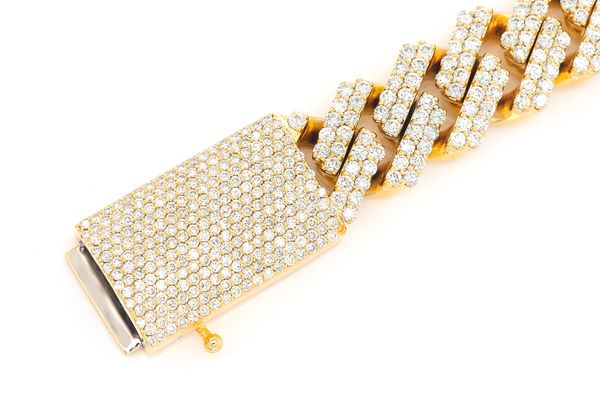 11.50CTW Diamond Cuban Link Bracelet For Men  customdiamjewel   
