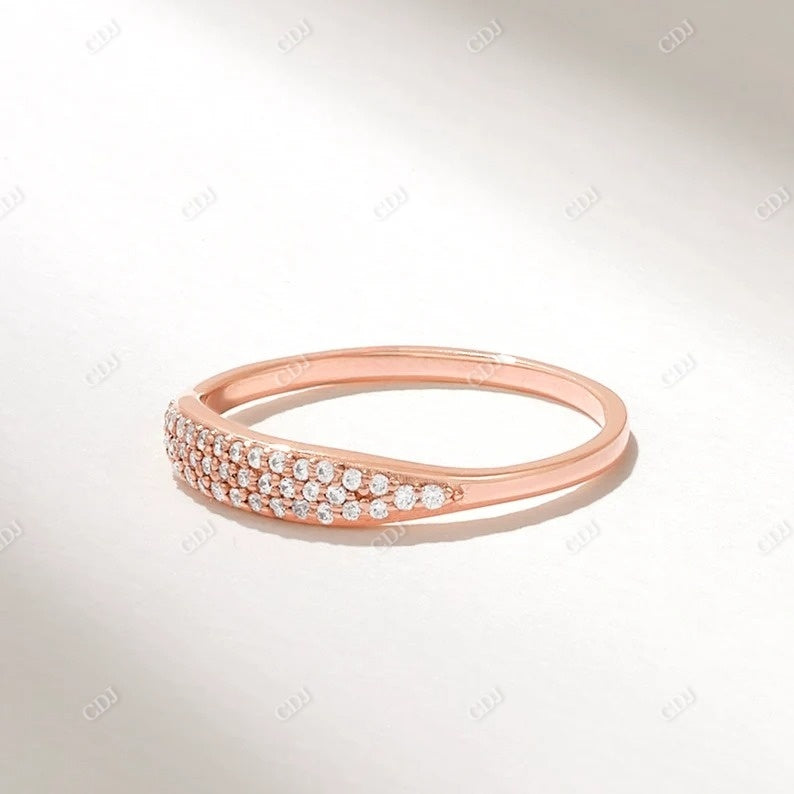 0.14CTW Round Lab Grown Diamond Cluster Ring  customdiamjewel 10KT Rose Gold VVS-EF
