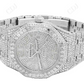 Stainless Steel Luxury AP Fully Diamond Watch (22.5 CTW)