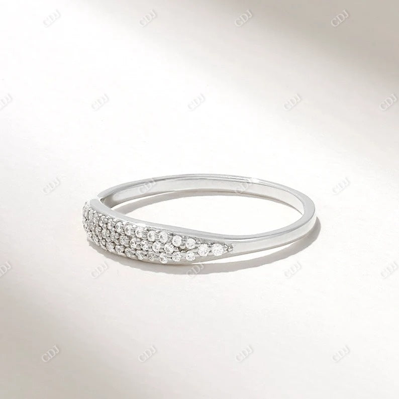 0.14CTW Round Lab Grown Diamond Cluster Ring  customdiamjewel 10KT White Gold VVS-EF
